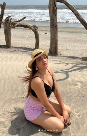 Monalisa ਨੇ ਬਲੈਕ ਮਿੰਨੀ ਸਕਰਟ 'ਚ ਸ਼ੇਅਰ ਕੀਤੀਆਂ ਦਿਲਕਸ਼ ਤਸਵੀਰਾਂ