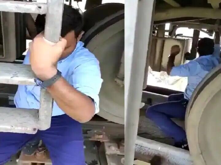 Watch Chain pulling took place on the bridge the loco pilot saved the lives Watch: पुल पर हुई चेन पुलिंग, लोको पायलट ने खुद को खतरे में डालकर बचाई लोगों की जान, सामने आया वीडियो