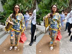 Rani Mukerji Photos: अजीबो-गरीब प्रिंटिड आउटफिट में बाहर निकलीं रानी मुखर्जी, फोटोज देख यूजर्स बोले- रणवीर सिंह की बहन