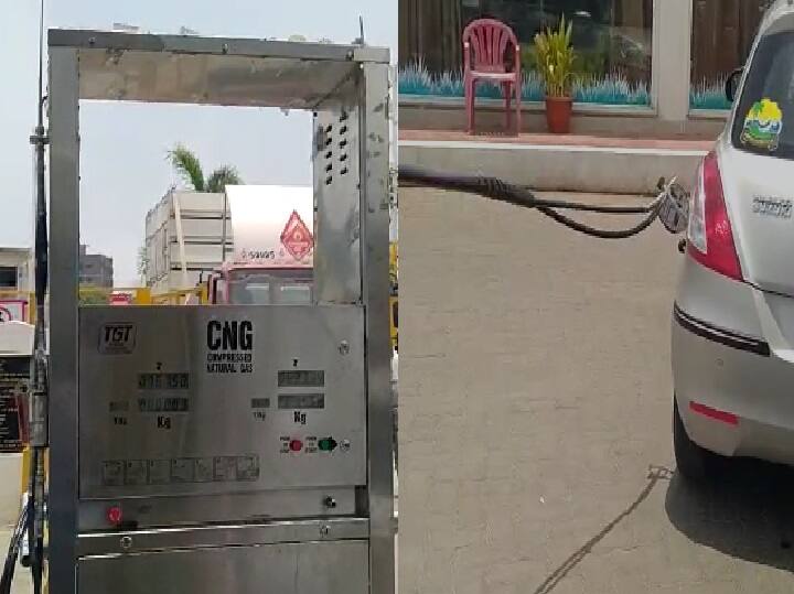 Solapur CNG Pump Accident CNG Rate Hike in Maharashtra CNG Pump : गाडी पुढं गेली अन्... सोलापुरात सीएनजी पंपावर अनर्थ टळला! आपणही काळजी घ्या...