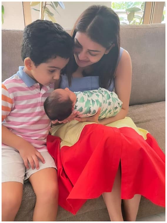 కుటుంబ సభ్యులతో కాజల్ కుమారుడు నీల్