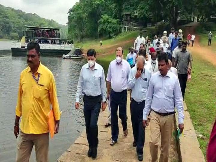 Theni: Central monitoring team inspects Mullaiperiyaru dam with technicians from Tamil Nadu and Kerala தேனி : தமிழ்நாடு.. கேரளா.. இரு மாநில தொழில்நுட்ப வல்லுநர்களுடன் முல்லைப் பெரியாறு அணையில் மத்திய கண்காணிப்பு குழுவினர் ஆய்வு