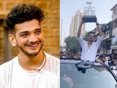 Munawar Faruqui : 'लॉक अप' शो जिंकल्यानंतर डोंगरीमध्ये पोहचला मुनव्वर; चाहत्यांनी केलं जोरदार स्वागत