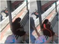 Watch: मोबाइल में बिजी लड़की के साथ हुई दिनदहाड़े चोरी, पलक झपकते ही गायब हुआ बैग