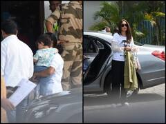 IN PICS: बेटे जेह अली खान के साथ एयरपोर्ट पर स्पॉट की गईं करीना कपूर खान, कैजुअल अंदाज में आईं नजर