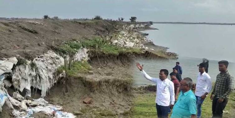 Fear of breaking the dam in the village of Canning Asani Cyclone Update: অশনির প্রভাব দক্ষিণ ২৪ পরগনায়, ক্যানিংয়ের গ্রামে ভাঙন-আতঙ্ক