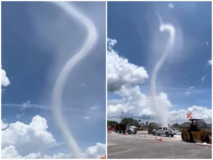 Watch: मौसम बदलने और तेज हवा के चलने से अचानक आया बवंडर, यूजर्स ने रखे अजीबोगरीब नाम A tornado came suddenly due to strong wind users said baby tornado Watch: मौसम बदलने और तेज हवा के चलने से अचानक आया बवंडर, यूजर्स ने रखे अजीबोगरीब नाम