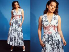 Kangana Ranaut Photos: डीप नेक फ्लॉवर प्रिंटेड ड्रेसमध्ये कंगनाचा समर लूक; पाहा फोटो!