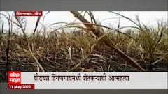 Beed : उसाची तोड न झाल्यानं शेतकऱ्याची आत्महत्या, तोडणीला आलेला ऊस पेटवून झाडाला गळफास