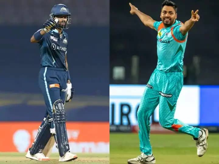 LSG vs GT: Hardik Pandya loses wicket on Avesh Khan's dangerous ball, see how it got out? LSG vs GT: आवेश खानच्या खतरनाक चेंडूवर हार्दिक पांड्यानं गमावली विकेट, पाहा कसा झाला आऊट?