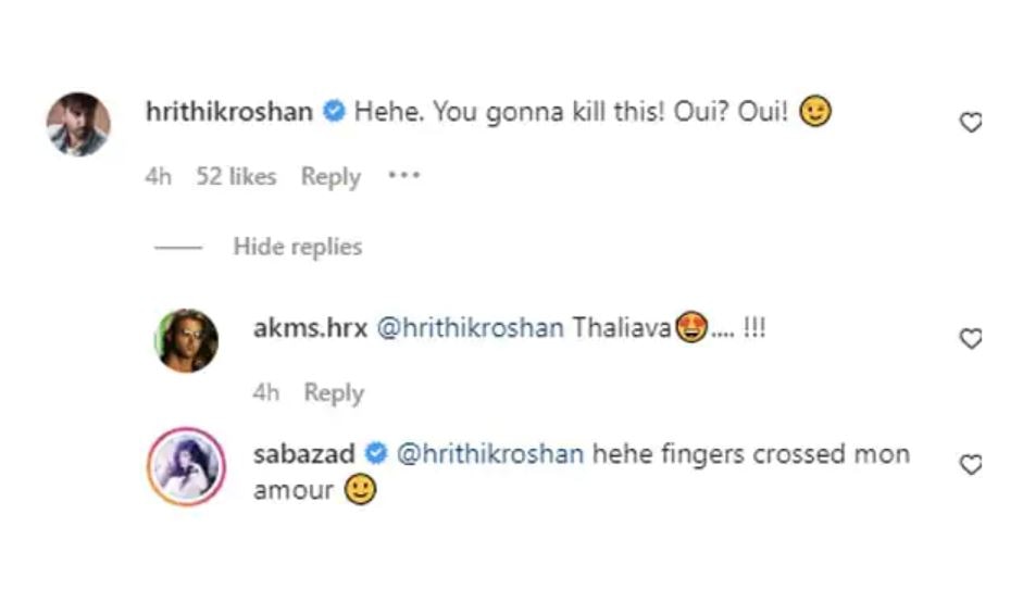Saba Azad Calls Hrithik Roshan ‘My Love’ In Instagram Exchange