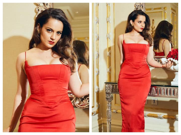 kangana ranaut red dress Kangana Ranaut Is Fierce As Ever In A Gorgeous Red Midi Dress