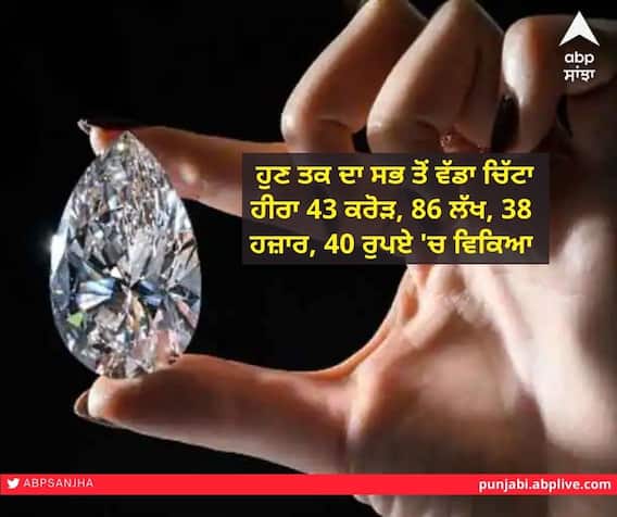 Biggest White Diamond: ਹੁਣ ਤਕ ਦਾ ਸਭ ਤੋਂ ਵੱਡਾ ਚਿੱਟਾ ਹੀਰਾ ਵਿਕਿਆ, ਜਾਣੋ ਕਿੰਨੇ ਹੈ ਇਸ ਦੀ ਕੀਮਤ Biggest White Diamond: ਹੁਣ ਤਕ ਦਾ ਸਭ ਤੋਂ ਵੱਡਾ ਚਿੱਟਾ ਹੀਰਾ ਵਿਕਿਆ, ਜਾਣੋ ਕਿੰਨੇ ਹੈ ਇਸ ਦੀ ਕੀਮਤ