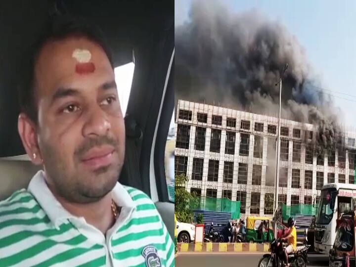 Visvesvaraya Bhawan Patna Entry ban for 2 days Tej Pratap Yadav said file burnts containing of scam ann पटना के विश्वेश्वरैया भवन में आज से 2 दिनों तक प्रवेश पर रोक, तेज प्रताप ने कहा- घोटाला वाला पूरा फाइल ई सब जला दिया