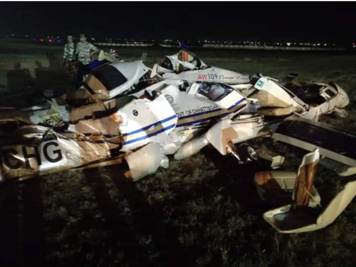 Chhattisgarh Training Helicopter crashes at Raipur airport ANN Raipur Helicopter Crash: रायपुर एयरपोर्ट पर हेलीकॉप्टर क्रैश, दो पायलट की मौत