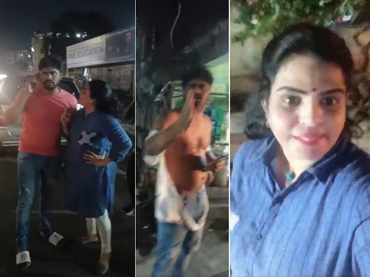 Actress Karate Kalyani attacks youtuber Srikanth reddy in Hyderabad Karate Kalyani: నడిరోడ్డుపై కరాటే కల్యాణి రచ్చ! యూట్యూబర్ చెంప పగలగొట్టి, గుడ్డలిప్పించి స్ట్రాంగ్ వార్నింగ్