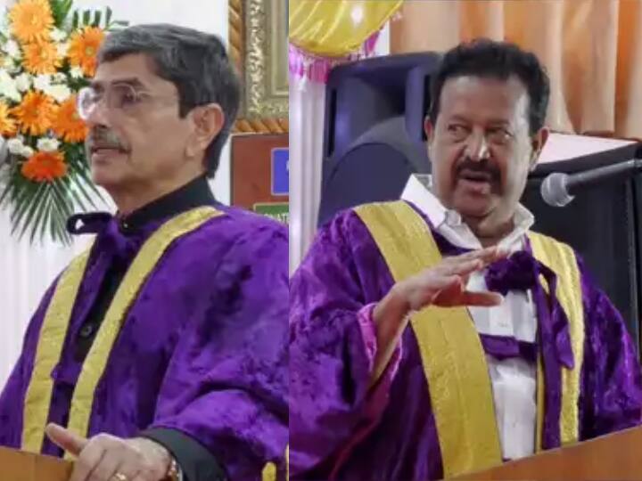 Bharathiar University 37th convocation 2022 Governor RN Ravi, Minister Ponmudi, ISRO Sivan presented degrees to students Bharathiar University Convocation: இந்தி சர்ச்சை.. ஒரே மேடையில் ஆளுநர் ரவி vs அமைச்சர் பொன்முடி காரசாரம்!