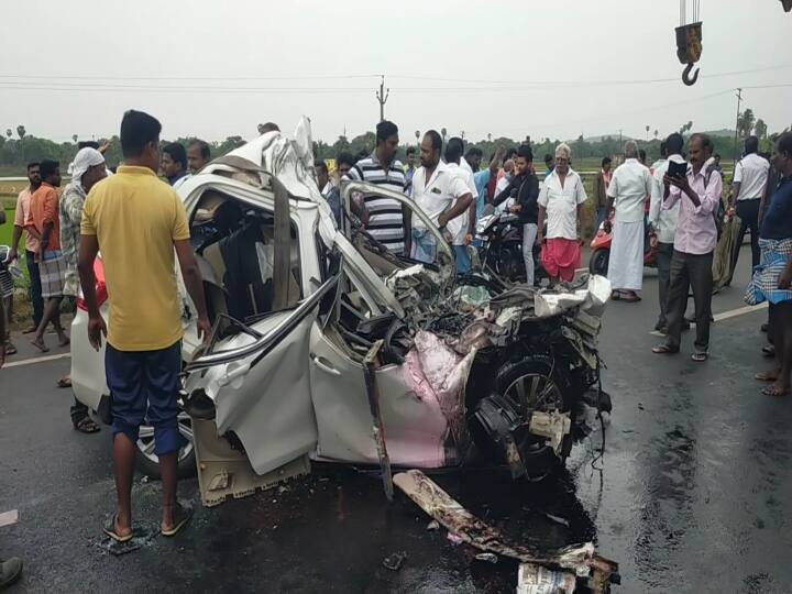 அப்பளம் போல் நொறுங்கிய கார்... விபத்தில் சிக்கி பலியான திமுக மாஜி எம்.எல்.ஏ., பேரன்!