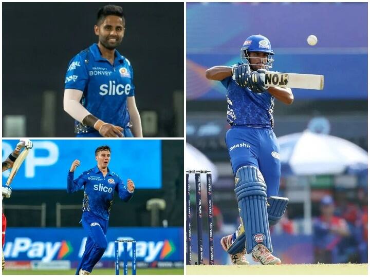 These batsmen of Mumbai Indians have performed brilliantly in IPL 2022 Tilak Verma Dewald Brevis Suryakumar Yadav IPL 2022: प्लेऑफ से बाहर हुई मुंबई इंडियंस, पर इन 3 खिलाड़ियों ने किया शानदार प्रदर्शन