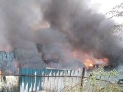 Thane Fire : ठाणे: शिळफाटामध्ये चार गोदामांना भीषण आग, जीवितहानी नाही