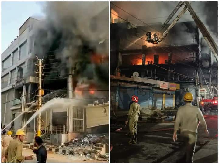 Delhi fire latest update 27 dead in fire in delhi near mundka metro station Delhi Fire : दिल्लीतील इमारतीला भीषण आग, 27 जणांचा मृत्यू
