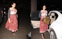 Photos: मुंबई एयरपोर्ट पर स्पॉट हुईं Kangana Ranaut, विंटेज लुक ने बनाया दर्शकों को अपना दीवाना