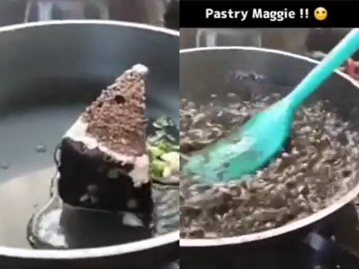 Weird Maggi Combinations Get A New Addition With Pastry Maggi— Watch Viral Video Weird Maggi Combinations Get A New Addition With Pastry Maggi — Watch Viral Video