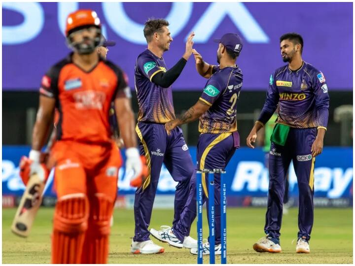 kolkata knight riders won by 54 runs kkr vs srh highlights kkr beat srh IPL 2022 Marathi News KKR vs SRH, IPL 2022 : रसेलची मसल पॉवर, कोलकात्याचा हैदराबादवर 54 धावांनी विजय