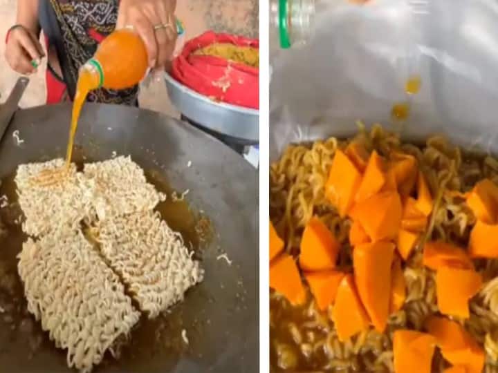 Mango Maggi: Video Of Street Vendor Makes Bizarre Food Goes Viral Mango Maggi: మ్యాంగో మ్యాగీ తిన్నారా? ఇలాంటి ఘోరాలు ఎన్ని చూడాలో!