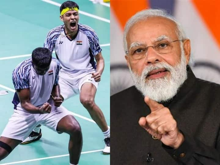 PM Modi congratulates Kidambi Srikanth and Indian badminton team winning Thomas Cup 2022 against Indonesia 3-0 Thomas Cup 2022:  थॉमस कप जीतने पर PM मोदी ने भारतीय टीम को दी बधाई, खेल मंत्रालय ने किया 1 करोड़ के इनाम का एलान