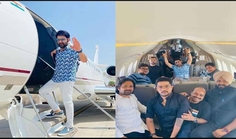 Kapil Sharma reached Jodhpur to attend Mika Singh Swanyavar Mika Singh ਦੇ ਸਵੰਬਰ ਲਈ ਜੋਧਪੁਰ ਪਹੁੰਚੇ Kapil Sharma, ਜਹਾਜ਼ 'ਤੇ ਚੜ੍ਹਦਿਆ ਦੱਸਿਆ ਕਿਸ ਗੱਲ ਦਾ ਡਰ?