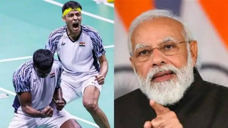 Thomas Cup 2022: PM Modi congratulates team on winning Thomas Cup, Sports Ministry announces Rs 1 crore prize Thomas Cup 2022: થોમસ કપ જીતવા પર પીએમ મોદીએ ટીમને અભિનંદન આપ્યા, ખેલ મંત્રાલયે એક કરોડના ઇનામની કરી જાહેરાત