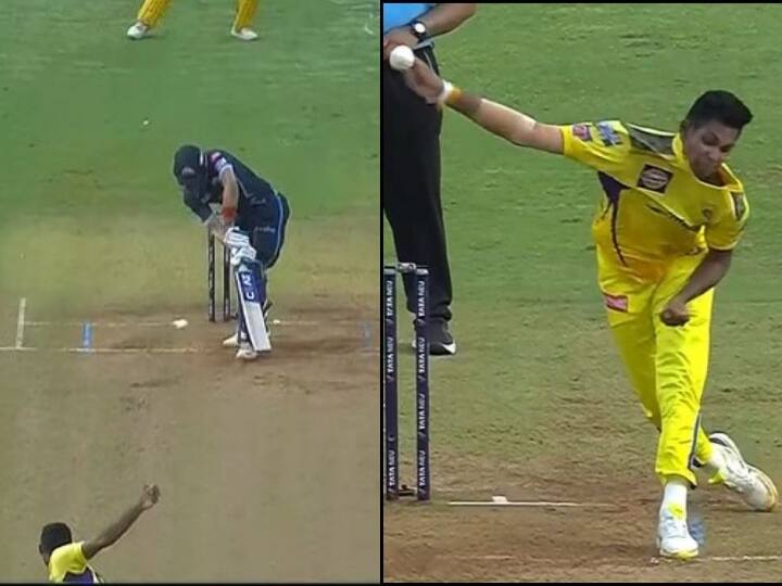 IPL 2022 : Matheesha Pathirana CSK who dismissed Shubman Gill on his first delivery Matheesha Pathirana: போட்ட முதல் பந்தே முத்தான இரண்டு விக்கெட்... குட்டி மலிங்கா காட்டிய கெத்து..!