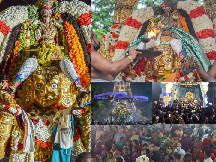 kanchipuram Today is the third day of the Vaikasi month Brahmorsavam at the Varadaraja Perumal Temple 2 வருடங்களுக்குப் பிறகு கருடசேவை விழா.. காஞ்சிபுரத்தில் மீண்டும் அத்திவரதர் வழிபாடு..!
