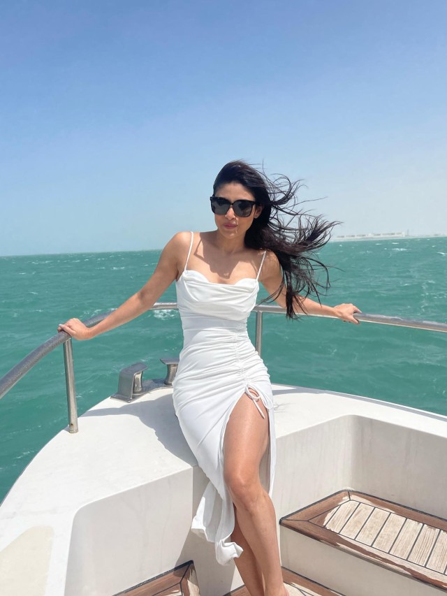 Mouni Roy Looks Like A Dream In White Slit Dress