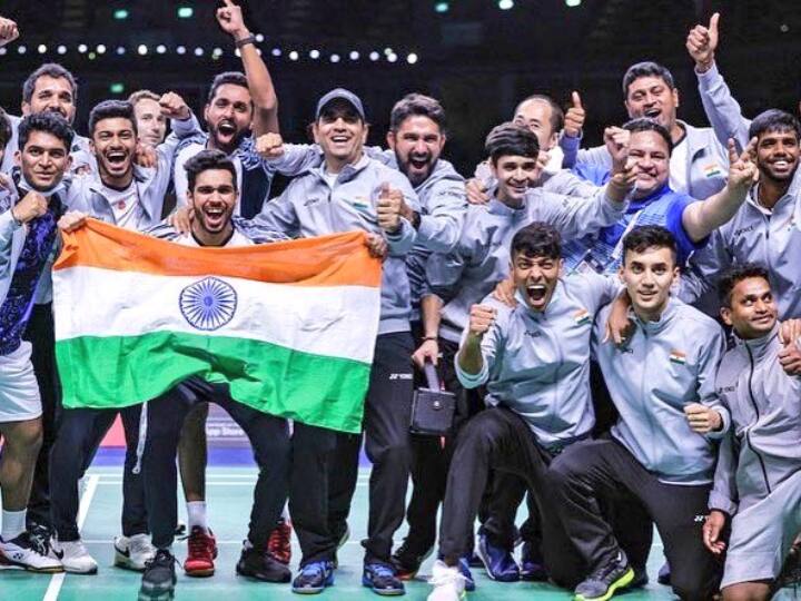 India wins Thomas Cup 2022 historic win against Indonesia 3-0 as Kidambi Srikanth wins against Jonathan Christie all 3 matches mens single and mixed doubles India Beat 14-Time Champions Indonesia 3-0 To Win Its First-Ever Thomas Cup