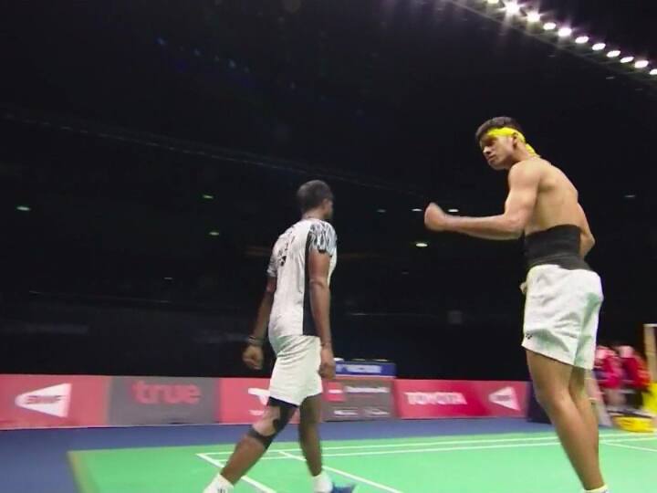 Thomas Cup 2022 Final: Watch Viral Video Of Chirag Shetty's Shirtless Celebration After Winning Doubles Match In Thomas Cup Final Watch Viral Video Of Chirag Shetty's Shirtless Celebration After Winning Doubles Match In Thomas Cup Final