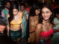 साथ डिनर करने पहुंचीं जाह्नवी, शनाया और अनन्या, इस लुक में हुईं स्पॉट