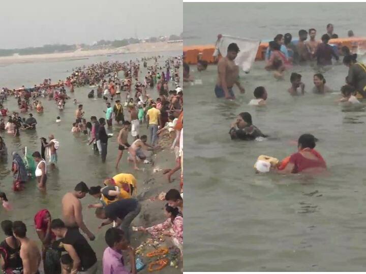 Buddha Purnima 2022: देशभर में आज यानि मंगलवार को जोरशोर से बुद्ध पुर्णिमा (Buddha Purnima) का पर्व मनाया जा रहा है. इस दौरान बड़ी संख्या में श्रद्धालुओं प्रयागराज में गंगा स्नान के लिए पहुंचे है. जहां श्रद्धालुओं ने गंगा स्नान के बाद पूजा भी की. देखिए ये खास तस्वीरें.....