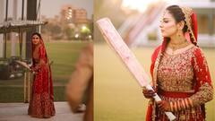 Kainat Imtiaz Viral: ক্রিকেটই প্রথম ভালবাসা, ব্যাট-বল সঙ্গী করেই বিয়ের ফটোশ্যুটে পাক ক্রিকেটার