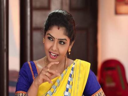 pandian stores and bhagyalakshmi sangamam shooting spot meena and ishu atrocities Pandian Stores : ஷூட்டிங் ஸ்பாட்டில் அலப்பறை செய்த மீனா..! கம்பெனி கொடுத்த ஐசு..!