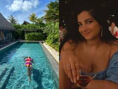 Photos: पूल में सुकून से आहें भरती दिखीं Rhea kapoor, मालदीव में छुट्टियां मना रही हैं सोनम की बहना