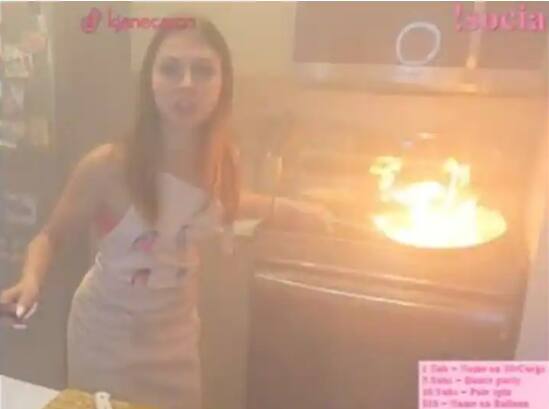 while cooking for first time woman set fire to kitchen | Viral Video ...