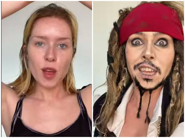 UK makeup artist transforms herself into Captain Jack Sparrow in viral video Watch: ब्रिटेन की मेकअप आर्टिस्ट ने खुद को कैप्टन जैक स्पैरो में बदला, वीडियो वायरल