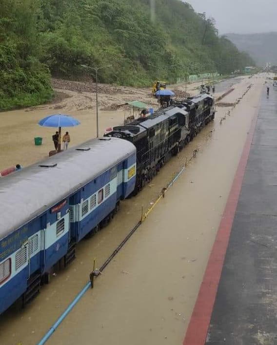 IN PICS | Railway Tracks, Bridges, Roads Flooded In Assam As Heavy Rainfall Throws Life Out Of Gear