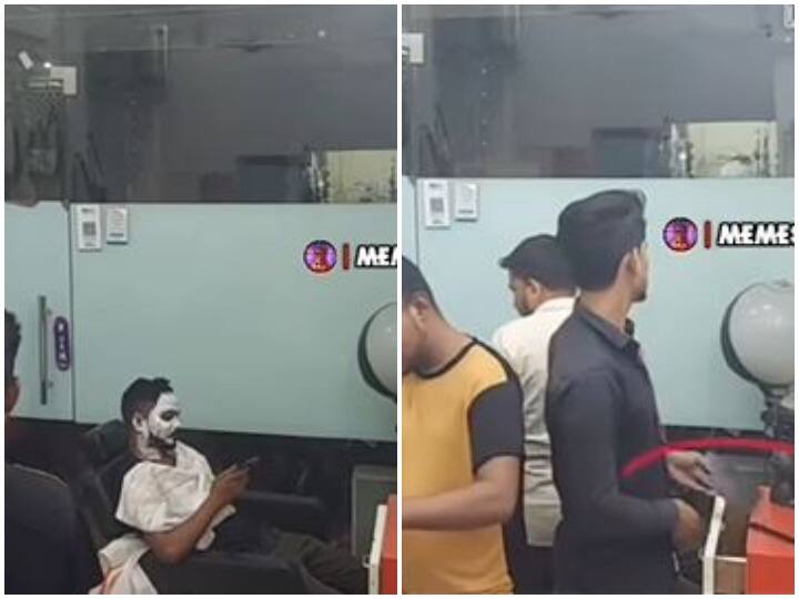 The man did some kind of theft in the salon no one could see except the camera Viral Video: सैलून में शख्स ने कुछ तरह से की चोरी, कैमरे के अलावा कोई नहीं देख पाया