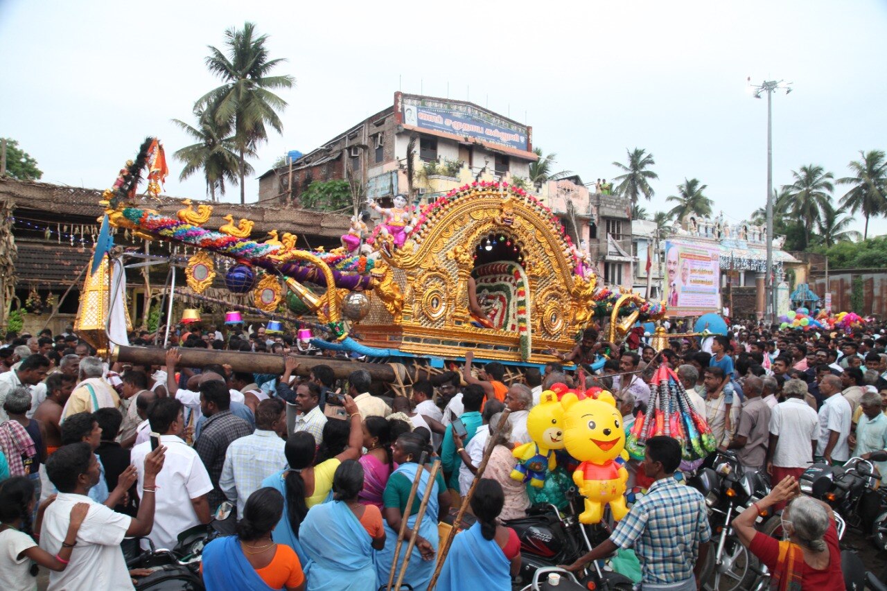 தஞ்சாவூர் : ஐயாறப்பர் கோயிலில் சித்திரை திருவிழாவுடன் நடைபெற்றது சப்தஸ்தான பெருவிழா கொண்டாட்டம்