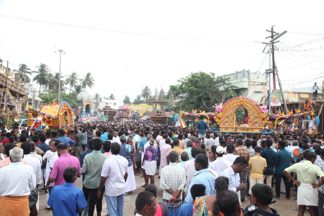 தஞ்சாவூர் : ஐயாறப்பர் கோயிலில் சித்திரை திருவிழாவுடன் நடைபெற்றது சப்தஸ்தான பெருவிழா கொண்டாட்டம்