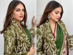 Himanshi Khurana Saree Look: ग्रीन साड़ी में कातिलाना पोज देती हुई नजर आईं हिमांशी खुराना