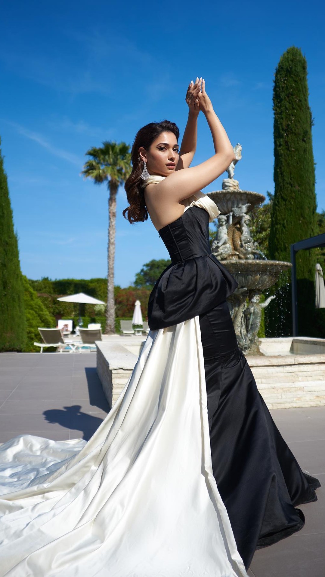 Black And White Evening Dress - June Bridals